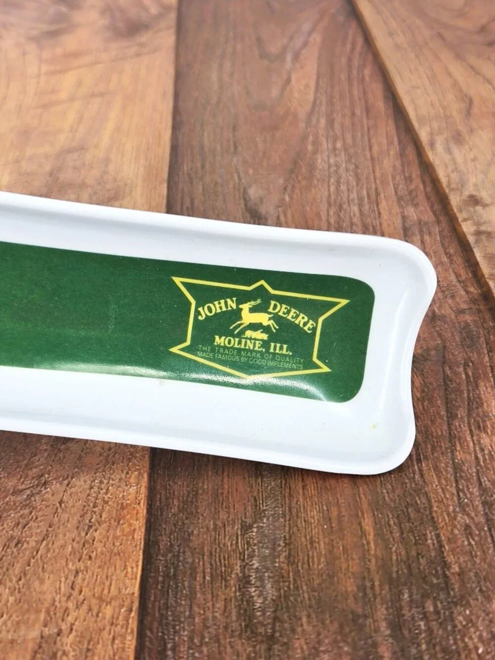 Licensed John Deere NOS Melamine Farm Family Scene Spoon Rest Original Stickers